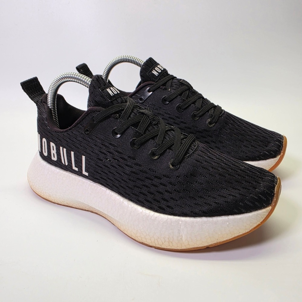 NOBULL Knit Runner Womens 8 Black Athleisure Minimalist Gym Shoes Cross Training - Picture 10 of 16